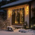 HOME KKF300D5M LED-es sziporkázó fényfüggöny, 300 db melegfehér DOT LED, átlátszó vezeték, hálózati adapter, kül- és beltéri kivitel