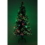 HOME KIX120LED LED-es műfenyő, 120 cm, optikai szálas, folyamatos színváltás, műanyag talp, hálózati tápellátás, beltéri kivitel - Image 2