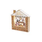 HOME KLW24 LED-es adventi naptár, 10 db melegfehér LED, fa és műanyag, elemes tápellátás, beltéri kivitel - Image 2