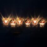 Home MLS6 LED-es mikulás fényfüzér, szilikon, 6db melegfehér LED, elemes tápellátás, beltéri kivitel - Image 2