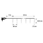HOME KJL288 jégcsap fényfüzér, 3,5m hosszú, 288db hidegfehér SMD LED, 8db jégcsap/36db LED, hálózati adapter, kül- és beltéri kivitel - Image 4