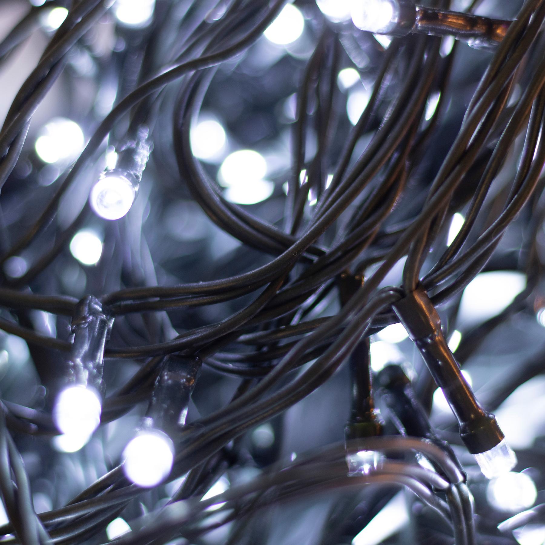 19344 Home LED248WH LED fényfüzér, 240db hidegfehér LED, 23,9m hosszúságú, 8 program időzítővel, zöld vezeték, adapteres tápellátás, kül- és beltéri kivitel - Image 1