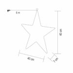 Home KAD40 csillag fém dekoráció, 320db melegfehér micro LED, fém kivitel, 5m tápkábel, adapteres tápellátás, beltéri kivitel - Image 3