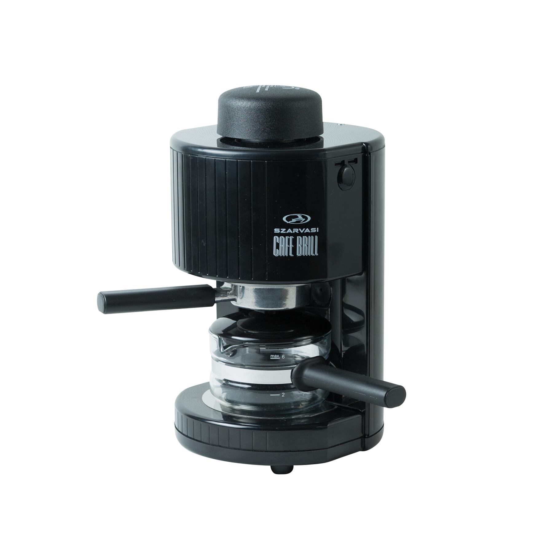 19359 Szarvasi CAFE BRILL (SZV-623) kávéfőző, 800 W, fekete színű, őrölt kávé főzésére, 304 kPa nyomás, időzítő, max. 6 személy részére - Image 1