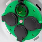 HOME HJRM2025 fém kábeldob, 25 méter, fém talp, H07RN-F 3G2,5 mm2 vezeték, 250 V~ / max. 16 A, túlmelegedés elleni védőkapcsolóval - Image 3