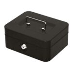 HOME SAFEMONEY pénzkazetta, acél, kivehető aprópénz tároló rekesz, 2 kulccsal, hordozható, 200x90x160mm