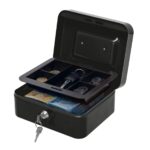 HOME SAFEMONEY pénzkazetta, acél, kivehető aprópénz tároló rekesz, 2 kulccsal, hordozható, 200x90x160mm - Image 2