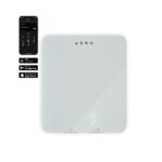 AENO AKS0001S KS1S intelligens konyhai mérleg, max. 8 kg kapacitás, LED kijelző, Bluetooth csatlakozás, edzett üvegfelület