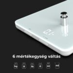 AENO AKS0001S KS1S intelligens konyhai mérleg, max. 8 kg kapacitás, LED kijelző, Bluetooth csatlakozás, edzett üvegfelület - Image 7