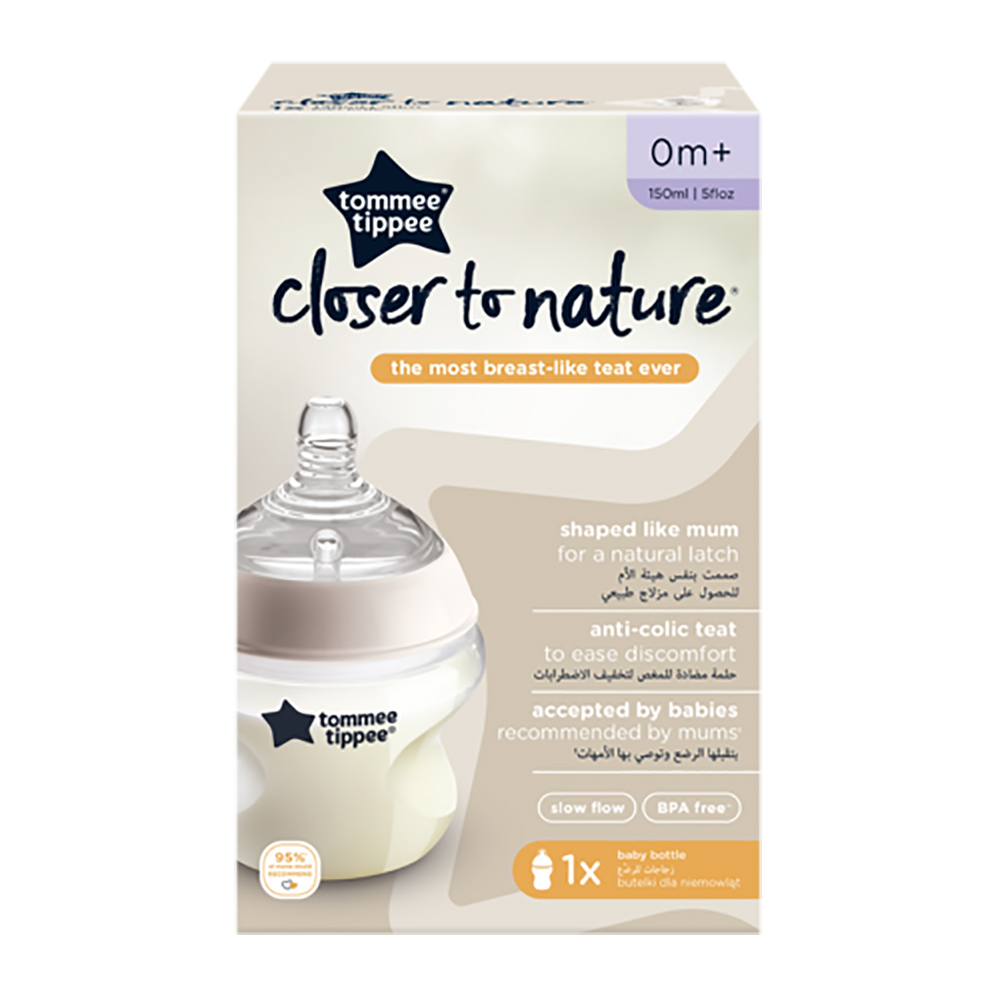 42240090_Closer_to_Nature_150ml_csomagolas Tommee Tippee cumisüveg CTN 150 ml átlátszó - Image 1