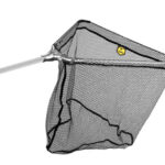 Delphin merítőhalló fém fejcsatlakozással, gumírozott hálloval