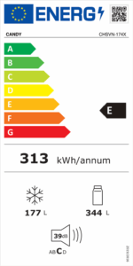 Candy CHSVN-174X inox, Side-by-Side, Hűtő:347L, Fagyasztó:185L, No frost hűtőszekrény - Image 2