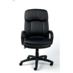 Mayah Mayah "Duke" főnöki szék, hintamechanikával, fekete műbőrborítás, fekete lábkereszt 11159-01 - Image 3