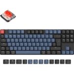 Keychron Keychron K1 Pro Bluetooth / USB-C angol Gateron low-profile MX 2.0 Mechanical Red mechanikus billentyűzet, fekete-kék K1P-H1-UK