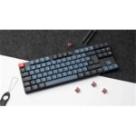 Keychron Keychron K1 Pro Bluetooth / USB-C angol Gateron low-profile MX 2.0 Mechanical Red mechanikus billentyűzet, fekete-kék K1P-H1-UK - Image 7