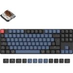 Keychron Keychron K1 Pro Bluetooth / USB-C angol Gateron low-profile MX 2.0 Mechanical Brown mechanikus billentyűzet, fekete-kék K1P-H3-UK