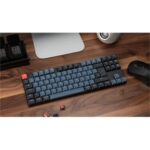 Keychron Keychron K1 Pro Bluetooth / USB-C angol Gateron low-profile MX 2.0 Mechanical Brown mechanikus billentyűzet, fekete-kék K1P-H3-UK - Image 5
