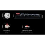 Keychron Keychron K1 Pro Bluetooth / USB-C angol Gateron low-profile MX 2.0 Mechanical Brown mechanikus billentyűzet, fekete-kék K1P-H3-UK - Image 4