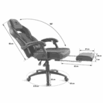 Spirit of Gamer Spirit of Gamer MUSTANG Black szék (állítható dőlés/magasság, kihajtható lábtartó, max.120kg-ig) SOG-GCMBK - Image 2