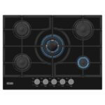 Evido Evido Murano 70B üveg gáz főzőlap, 70cm, WOK, fekete HGM7WB.1