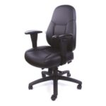 Mayah Mayah "Super Champion" irodai szék, állítható karfával, fekete, puha bonded bőrborítás, fekete lábkereszt 11469-02AH - Image 4