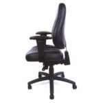 Mayah Mayah "Super Champion" irodai szék, állítható karfával, fekete, puha bonded bőrborítás, fekete lábkereszt 11469-02AH - Image 3