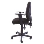 Mayah Mayah "Smile" irodai szék, állítható karfával, fekete szövetborítás 10008-03CK - Image 2