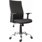 Noname Texas irodai forgószék, szövetborítás, krómozott lábkereszt, fekete TEXAS FEKETE SZÖVET - Image 2