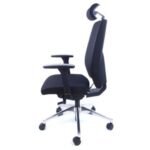 Mayah Mayah "Air" irodai szék, állítható karfával, exkluzív fekete szövetborítás CM4013 - Image 6