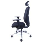 Mayah Mayah "Air" irodai szék, állítható karfával, exkluzív fekete szövetborítás CM4013 - Image 5