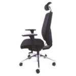 Mayah Mayah "Air" irodai szék, állítható karfával, exkluzív fekete szövetborítás CM4013 - Image 2