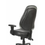 Mayah Mayah "Champion" irodai szék, állítható karfával, fekete bonded bőrborítás, fekete lábkereszt 11469-02 BLACK - Image 3