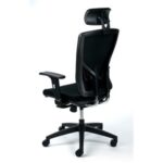 Mayah Mayah "Greg" irodai szék, állítható karfával, fekete szövetborítás, fekete lábkereszt CM4006S BLACK - Image 4