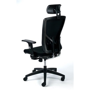 Mayah Mayah "Greg" irodai szék, állítható karfával, fekete szövetborítás, fekete lábkereszt CM4006S BLACK - Image 4