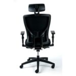 Mayah Mayah "Greg" irodai szék, állítható karfával, fekete szövetborítás, fekete lábkereszt CM4006S BLACK - Image 3