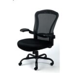 Mayah Mayah "Grande" irodai szék, állítható karfával, fekete szövetborítás, feszített hálós háttámla, fekete lábkereszt 11778-01 - Image 5