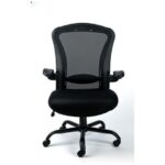 Mayah Mayah "Grande" irodai szék, állítható karfával, fekete szövetborítás, feszített hálós háttámla, fekete lábkereszt 11778-01 - Image 4