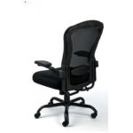 Mayah Mayah "Grande" irodai szék, állítható karfával, fekete szövetborítás, feszített hálós háttámla, fekete lábkereszt 11778-01 - Image 2