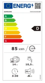 MOSOGATÓGÉP BEÉPÍTHETŐ 14 TERÍTÉK Samsung DW60A6092BB/EO - Image 2
