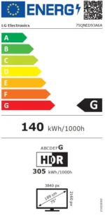 Lg UHD SMART MINI-LED TV 75QNED93A6A - Image 2