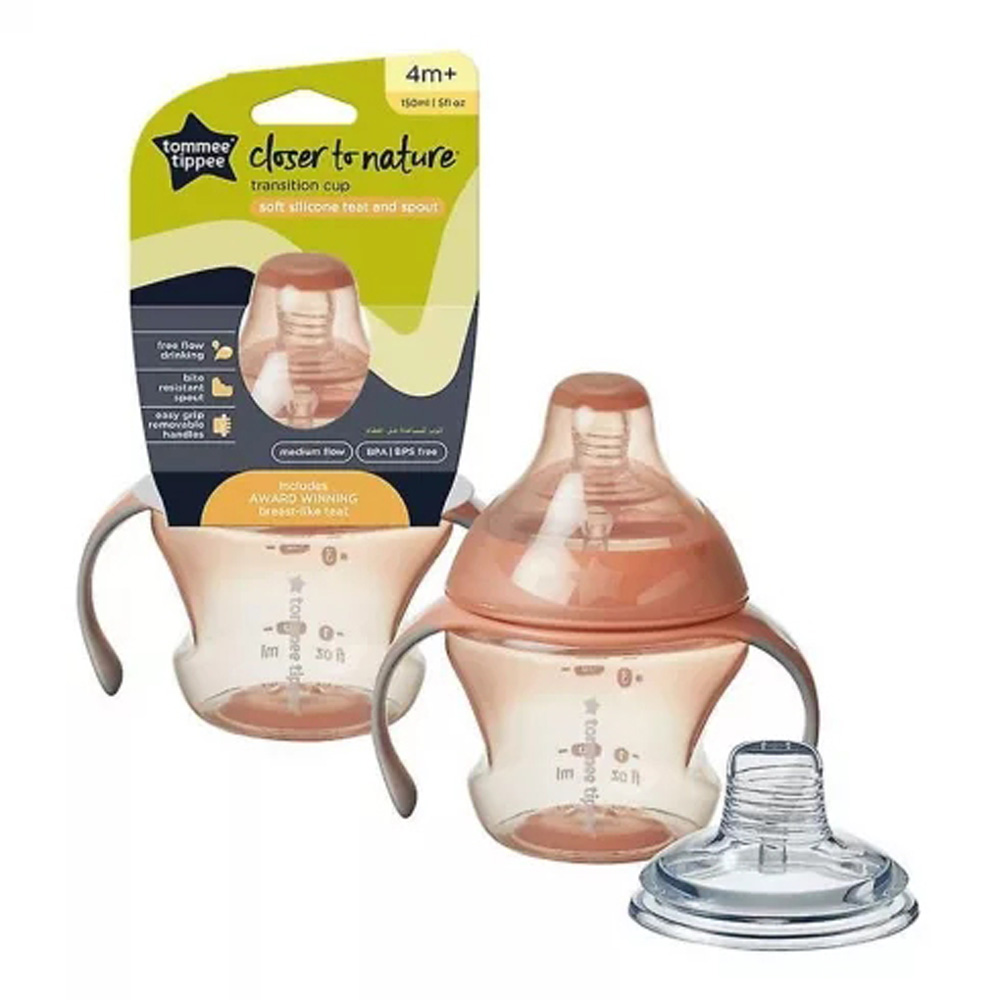 tommee_tippee_itatopohar_nature_transition_cup_150ml_rozsaszin_447836_01 Tommee Tippee itatópohár - Nature Transition cup 150ml 4hó rózsaszín - Image 1